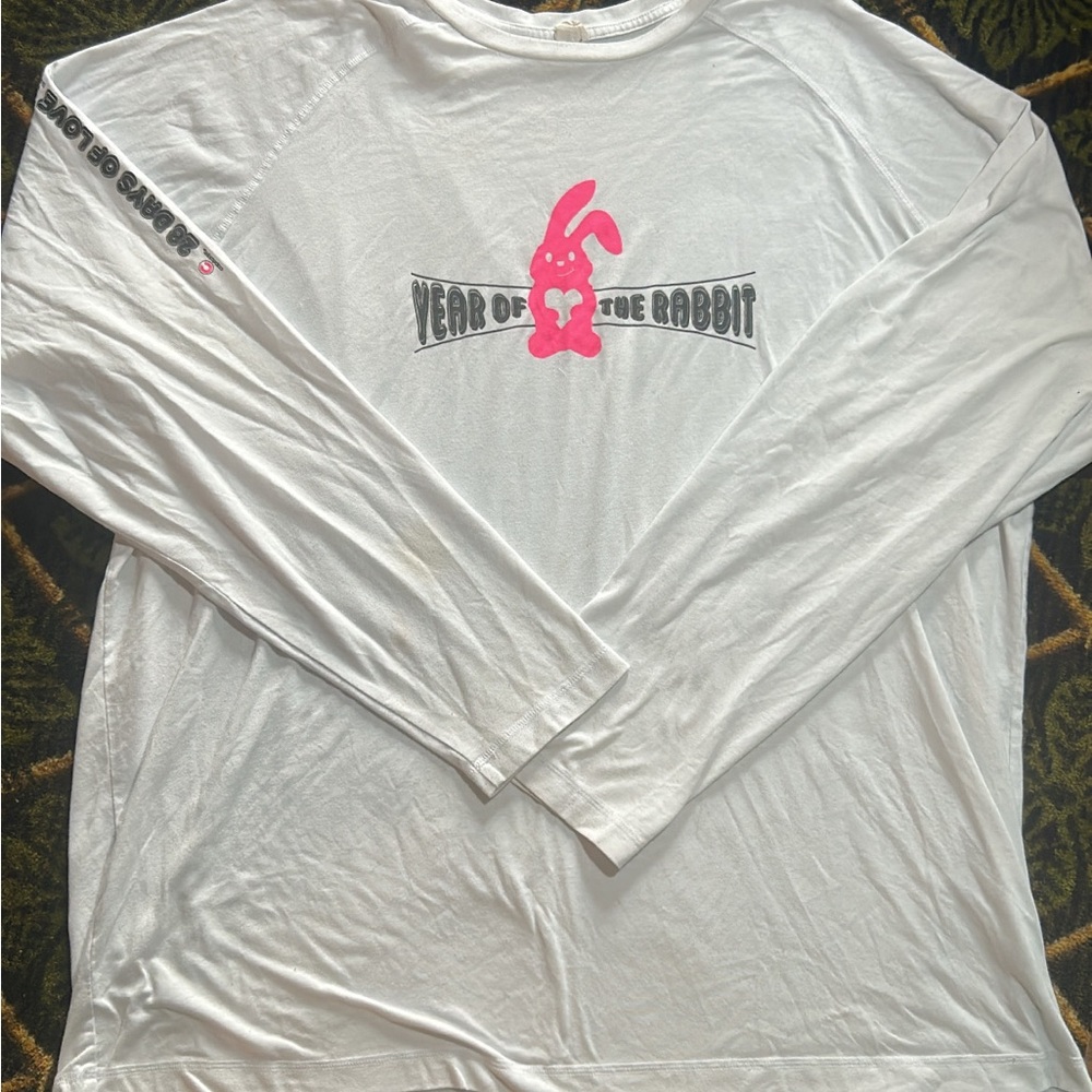 Sport-Tek White Tee with Pink Graphic